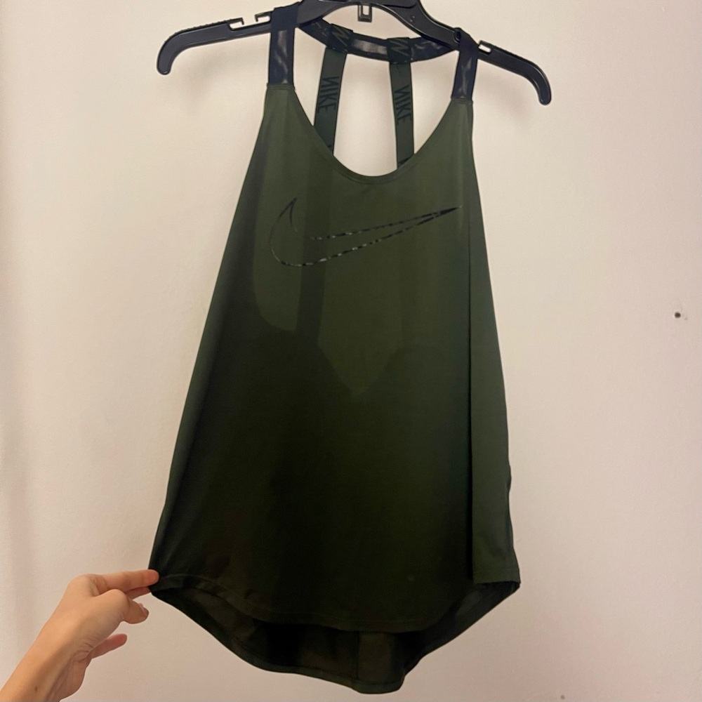 Nike DRI-FIT tank top , khaki green, size small, women activewear